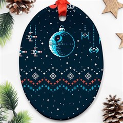 Star Wars Xmas, Star Wars, Christmas, Ugly Sweater Ornament (oval)