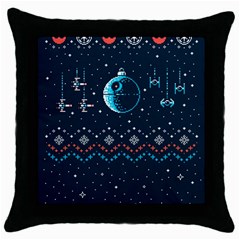 Star Wars Xmas, Star Wars, Christmas, Ugly Sweater Throw Pillow Case (black) by kyorashop23