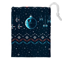 Star Wars Xmas, Star Wars, Christmas, Ugly Sweater Drawstring Pouch (4xl) by kyorashop23