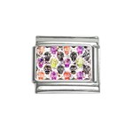 Sugar Skulls - Floral Italian Charm (9mm) Front