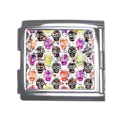 Sugar Skulls - Floral Mega Link Italian Charm (18mm) by kyorashop23