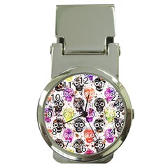 Sugar Skulls - Floral Money Clip Watches by kyorashop23