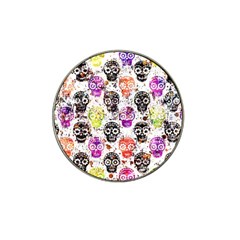 Sugar Skulls - Floral Hat Clip Ball Marker (4 Pack) by kyorashop23