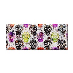 Sugar Skulls - Floral Hand Towel by kyorashop23