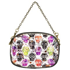 Sugar Skulls - Floral Chain Purse (one Side)