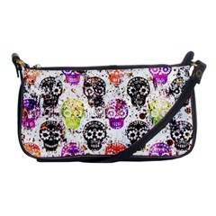 Sugar Skulls - Floral Shoulder Clutch Bag by kyorashop23