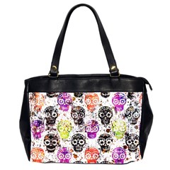 Sugar Skulls - Floral Oversize Office Handbag (2 Sides) by kyorashop23