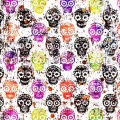 Sugar Skulls - Floral Play Mat (rectangle) by kyorashop23