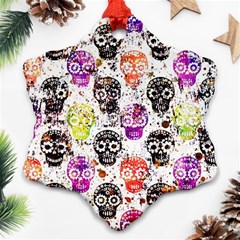 Sugar Skulls - Floral Ornament (snowflake)