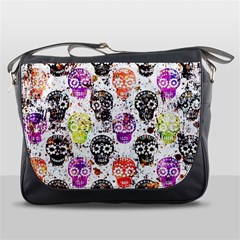 Sugar Skulls - Floral Messenger Bag by kyorashop23