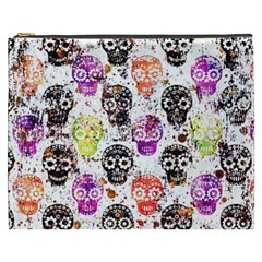 Sugar Skulls - Floral Cosmetic Bag (xxxl) by kyorashop23