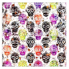 Sugar Skulls - Floral Square Satin Scarf (36  X 36 ) by kyorashop23