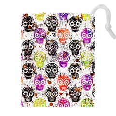 Sugar Skulls - Floral Drawstring Pouch (5xl) by kyorashop23