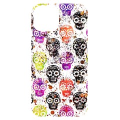 Sugar Skulls - Floral Iphone 14 Black Uv Print Case by kyorashop23