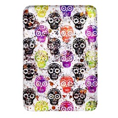 Sugar Skulls - Floral Rectangular Glass Fridge Magnet (4 Pack) by kyorashop23