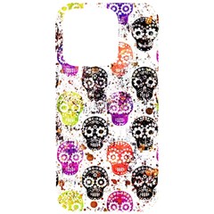 Sugar Skulls - Floral Iphone 15 Pro Black Uv Print Pc Hardshell Case