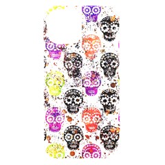 Sugar Skulls - Floral Iphone 15 Black Uv Print Pc Hardshell Case by kyorashop23