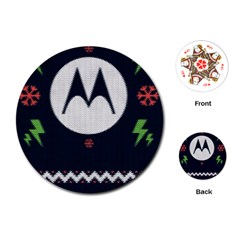 Ugly Sweater Moto, Motorola, Playing Cards Single Design (round)