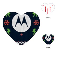 Ugly Sweater Moto, Motorola, Playing Cards Single Design (heart)