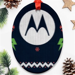 Ugly Sweater Moto, Motorola, Oval Ornament (two Sides)