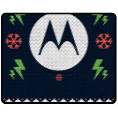 Ugly Sweater Moto, Motorola, Fleece Blanket (medium) by kyorashop23