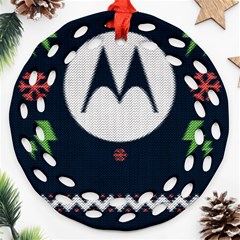 Ugly Sweater Moto, Motorola, Ornament (round Filigree)