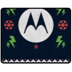 Ugly Sweater Moto, Motorola, Two Sides Fleece Blanket (medium) by kyorashop23