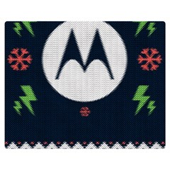 Ugly Sweater Moto, Motorola, Two Sides Premium Plush Fleece Blanket (teen Size) by kyorashop23