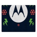 Ugly Sweater Moto, Motorola, Two Sides Premium Plush Fleece Blanket (Large) 80 x60  Blanket Front