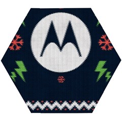 Ugly Sweater Moto, Motorola, Wooden Puzzle Hexagon by kyorashop23