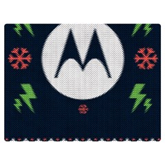 Ugly Sweater Moto, Motorola, Premium Plush Fleece Blanket (extra Small) by kyorashop23