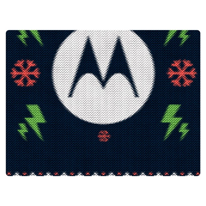 Ugly Sweater Moto, Motorola, Premium Plush Fleece Blanket (Extra Small)