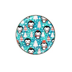 Blue Penguin Pattern, Adoxali, Christmas, Cute Hat Clip Ball Marker (4 pack)