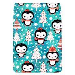 Blue Penguin Pattern, Adoxali, Christmas, Cute Removable Flap Cover (S)