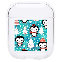 Blue Penguin Pattern, Adoxali, Christmas, Cute Hard Pc Airpods 1/2 Case by kyorashop23