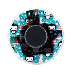 Blue Penguin Pattern, Adoxali, Christmas, Cute On-the-Go Memory Card Reader