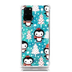 Blue Penguin Pattern, Adoxali, Christmas, Cute Samsung Galaxy S20 Plus 6 7 Inch Tpu Uv Case by kyorashop23