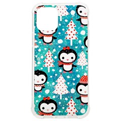 Blue Penguin Pattern, Adoxali, Christmas, Cute Iphone 12/12 Pro Tpu Uv Print Case by kyorashop23