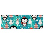 Blue Penguin Pattern, Adoxali, Christmas, Cute Banner and Sign 6  x 2  Front