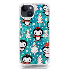 Blue Penguin Pattern, Adoxali, Christmas, Cute Iphone 14 Tpu Uv Print Case by kyorashop23