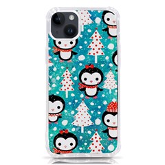 Blue Penguin Pattern, Adoxali, Christmas, Cute Iphone 14 Plus Tpu Uv Print Case by kyorashop23