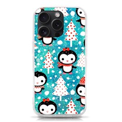 Blue Penguin Pattern, Adoxali, Christmas, Cute Iphone 15 Pro Tpu Uv Print Case