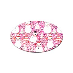 Cute Snowmen With Hats, Adoxali, Christmas Sticker Oval (100 Pack) by kyorashop23