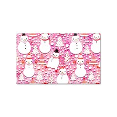 Cute Snowmen With Hats, Adoxali, Christmas Sticker Rectangular (100 Pack) by kyorashop23