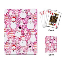 Cute Snowmen With Hats, Adoxali, Christmas Playing Cards Single Design (rectangle)