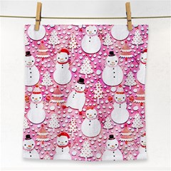 Cute Snowmen With Hats, Adoxali, Christmas Face Towel by kyorashop23