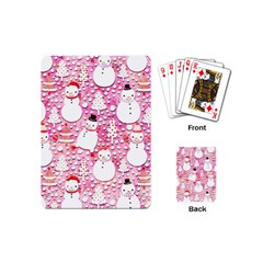 Cute Snowmen With Hats, Adoxali, Christmas Playing Cards Single Design (mini)