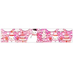 Cute Snowmen With Hats, Adoxali, Christmas Large Premium Plush Fleece Scarf 