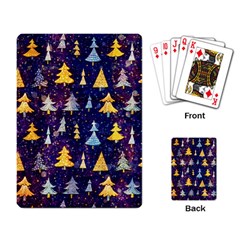 Gold And Blue Trees, Adoxali, Christmas Playing Cards Single Design (rectangle)