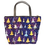 Gold And Blue Trees, Adoxali, Christmas Bucket Bag Back